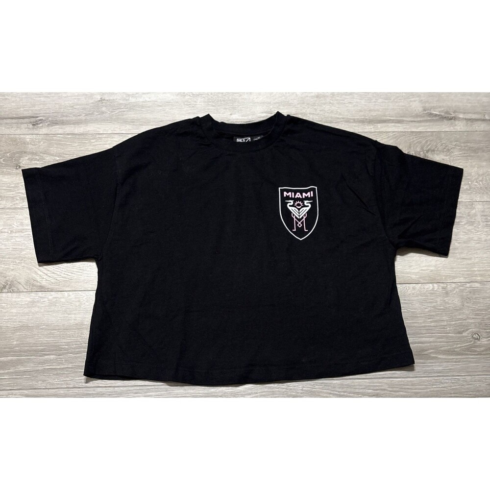 Club Internacional De Futbol MMXX Soccer Inter Miami CF MLS Black Cropped Tee M